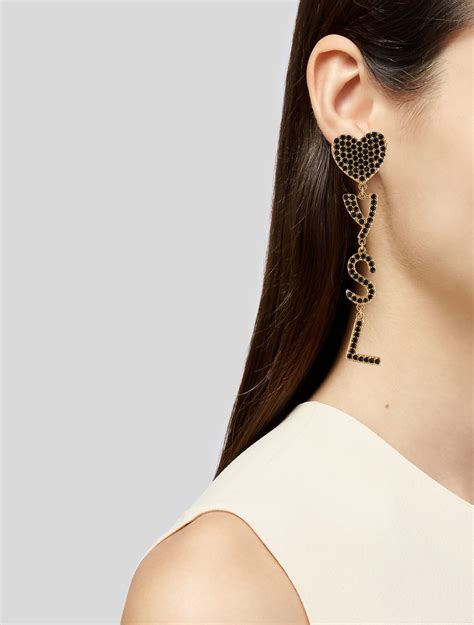 Yves Saint Laurent Crystal Opyum Earrings 